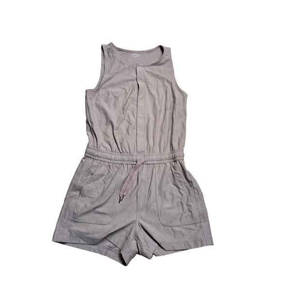 Athleta Farallon Romper Size Small Mocha Latte Jumper Cotton Blend - Picture 1 of 8